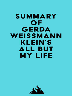 cover image of Summary of Gerda Weissmann Klein's All But My Life